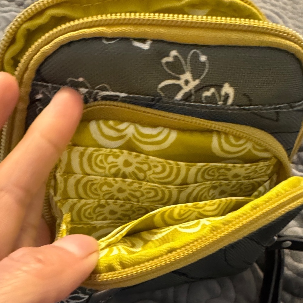 Haiku Mini Bag - Green with Yellow Trim Crossbody - Picture 4 of 8